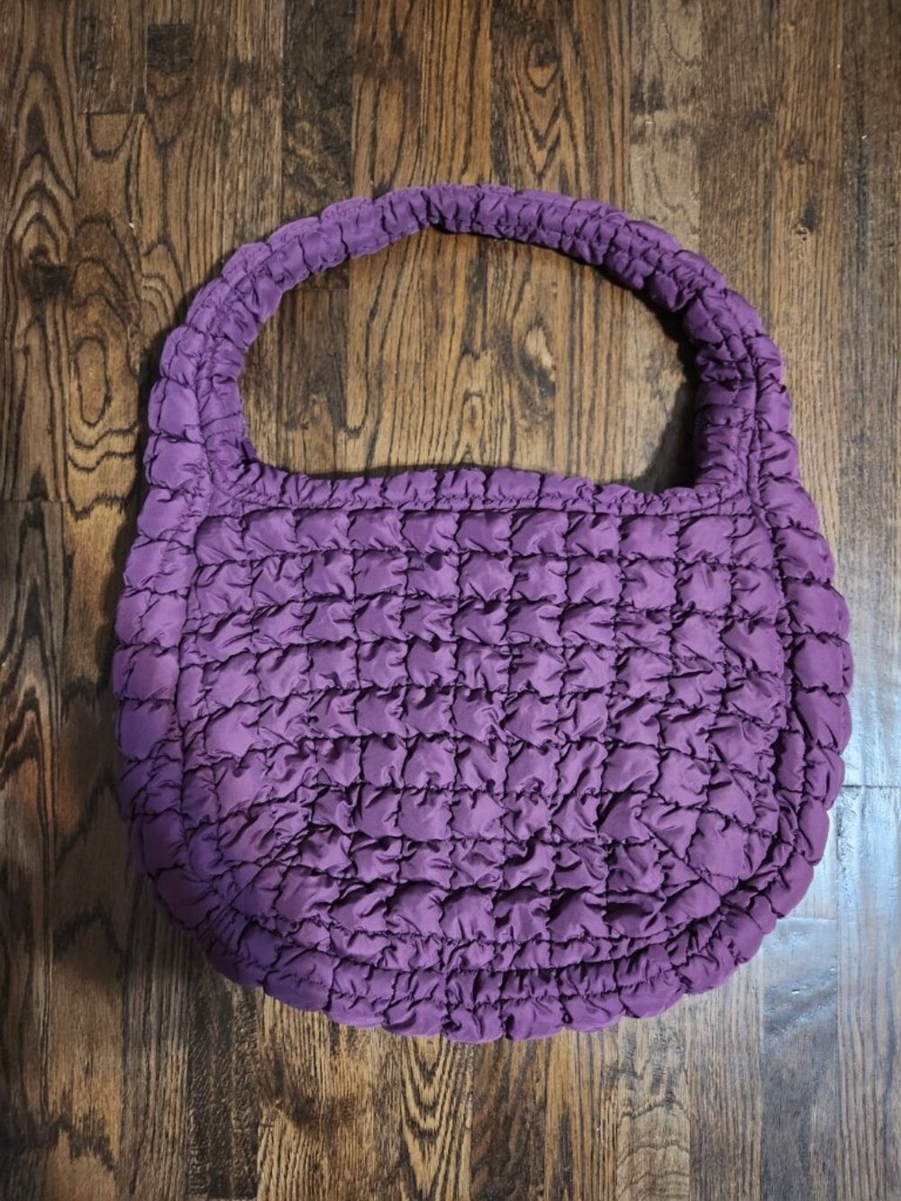 COS Oversized Quilted Shoulder Bag Purple Puffer Plum One size